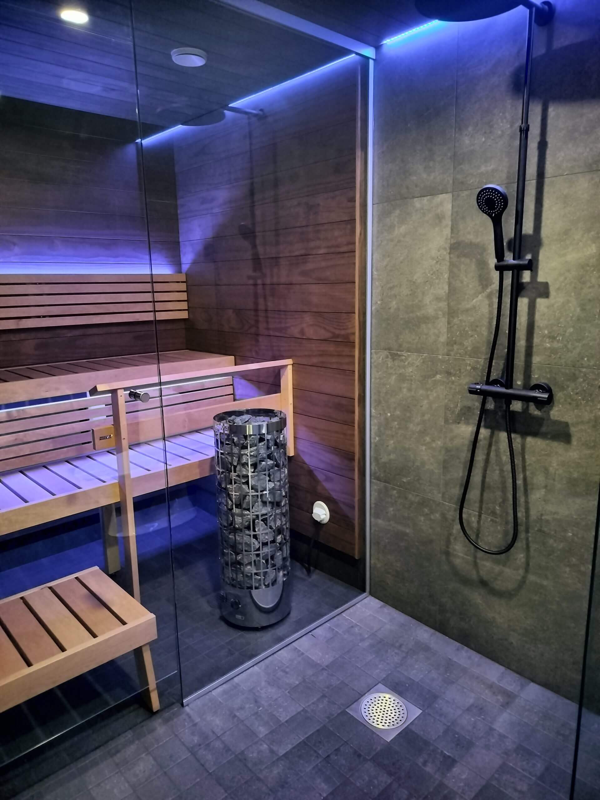 Paritaloasunnon sauna- ja kylpyhuonetilat